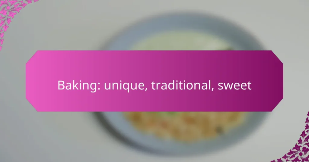 Baking: unique, traditional, sweet