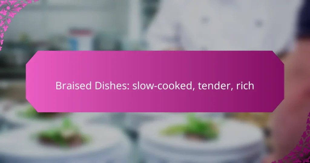 Braised Dishes: slow-cooked, tender, rich