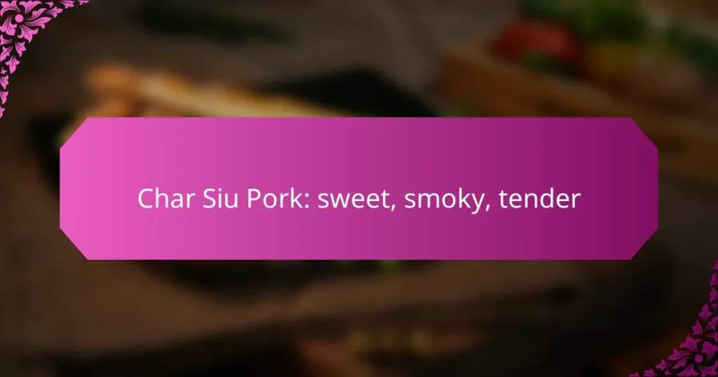 Char Siu Pork: sweet, smoky, tender