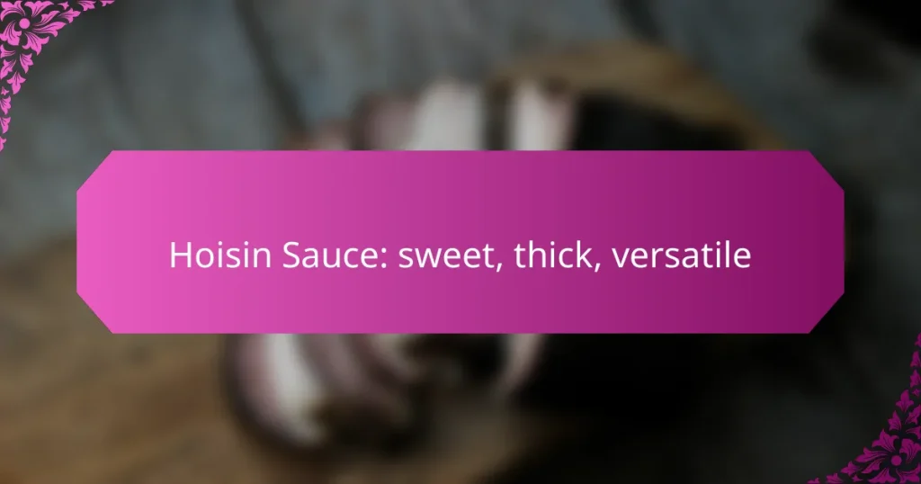 Hoisin Sauce: sweet, thick, versatile
