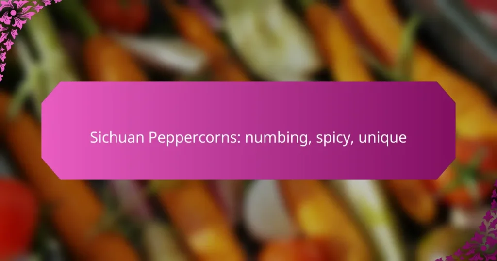 Sichuan Peppercorns: numbing, spicy, unique