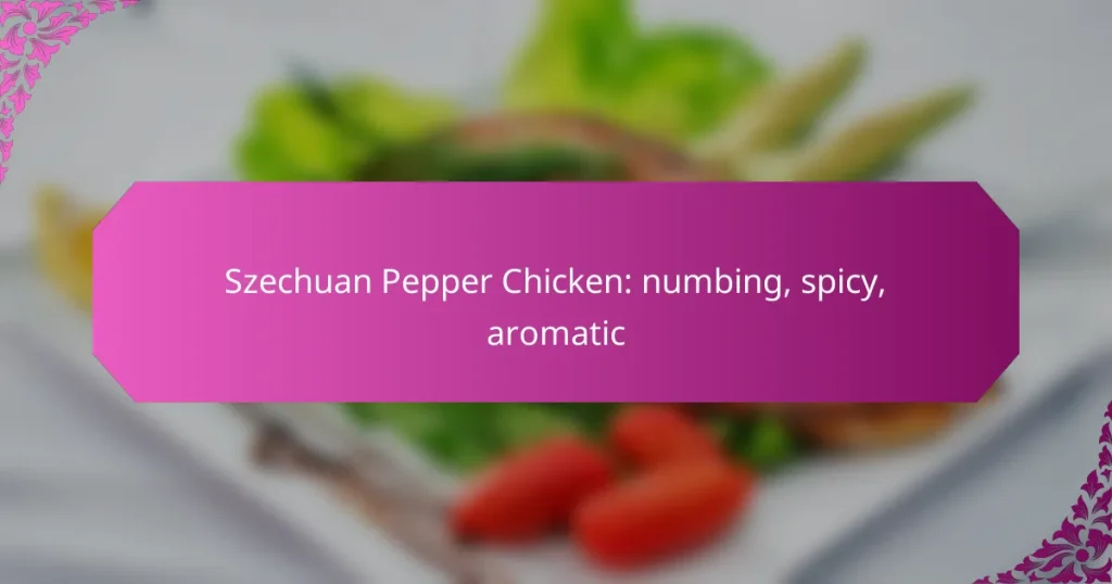 Szechuan Pepper Chicken: numbing, spicy, aromatic